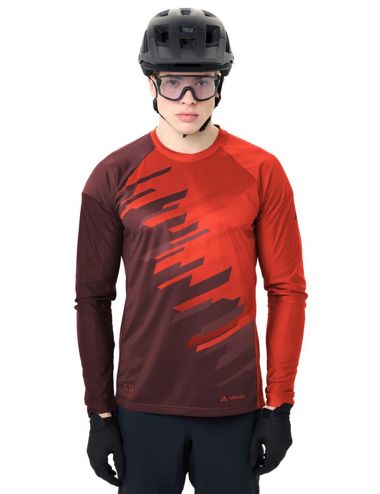 VAUDE VAUDE Men's Moab LS T-Shirt VI T-Shirt Herren - glowing red/black - 2 | SportScheck