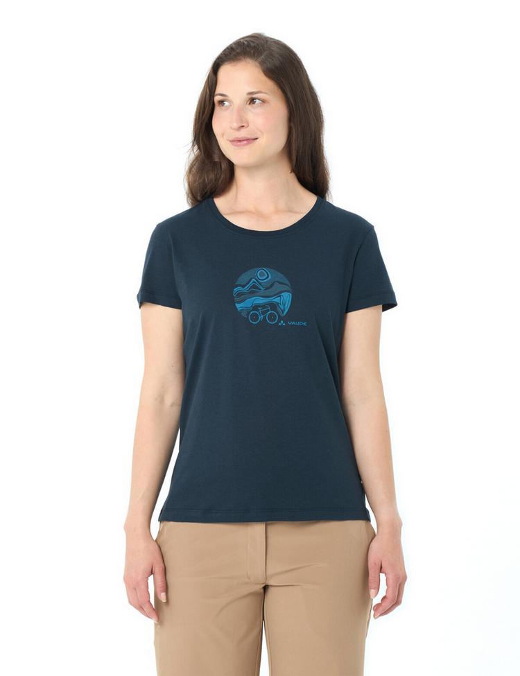 VAUDE VAUDE Women's Cyclist T-Shirt V T-Shirt Damen - dark sea/dark sea - 0 | SportScheck