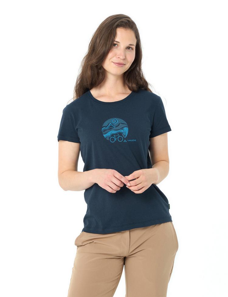 VAUDE VAUDE Women's Cyclist T-Shirt V T-Shirt Damen - dark sea/dark sea - 2 | SportScheck
