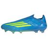 adidas F50 ELITE Laceless Firm Ground Fu&szlig;ballschuhe - Lucid Ray Blue / Team Solar Yellow 2 / Lucid Aquamarine
