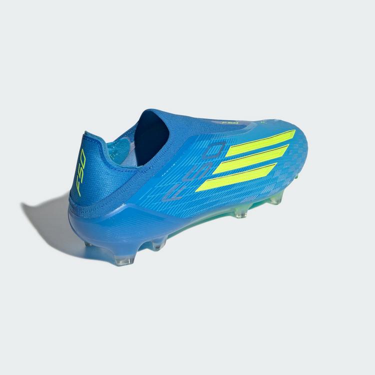 adidas adidas F50 ELITE Laceless Firm Ground Fu&szlig;ballschuhe - Lucid Ray Blue / Team Solar Yellow 2 / Lucid Aquamarine - 3 | SportScheck