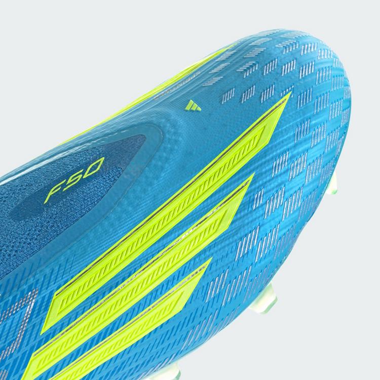 adidas adidas F50 ELITE Laceless Firm Ground Fu&szlig;ballschuhe - Lucid Ray Blue / Team Solar Yellow 2 / Lucid Aquamarine - 6 | SportScheck