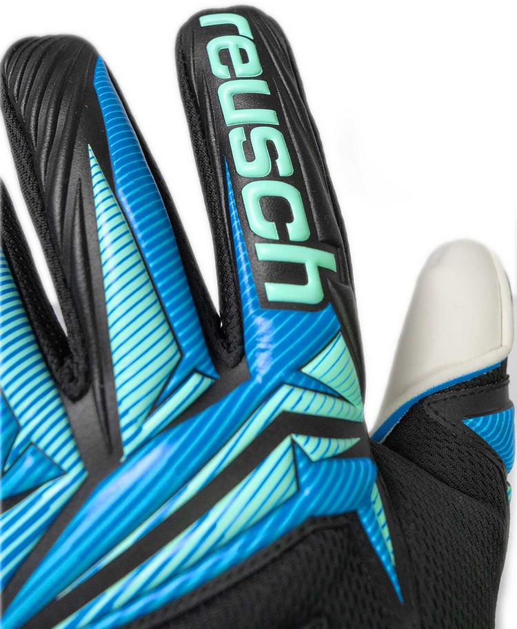 Reusch Reusch Attrakt RE:GRIP NC Torwarthandschuhe - 7272 black/ocean light - 4 | SportScheck