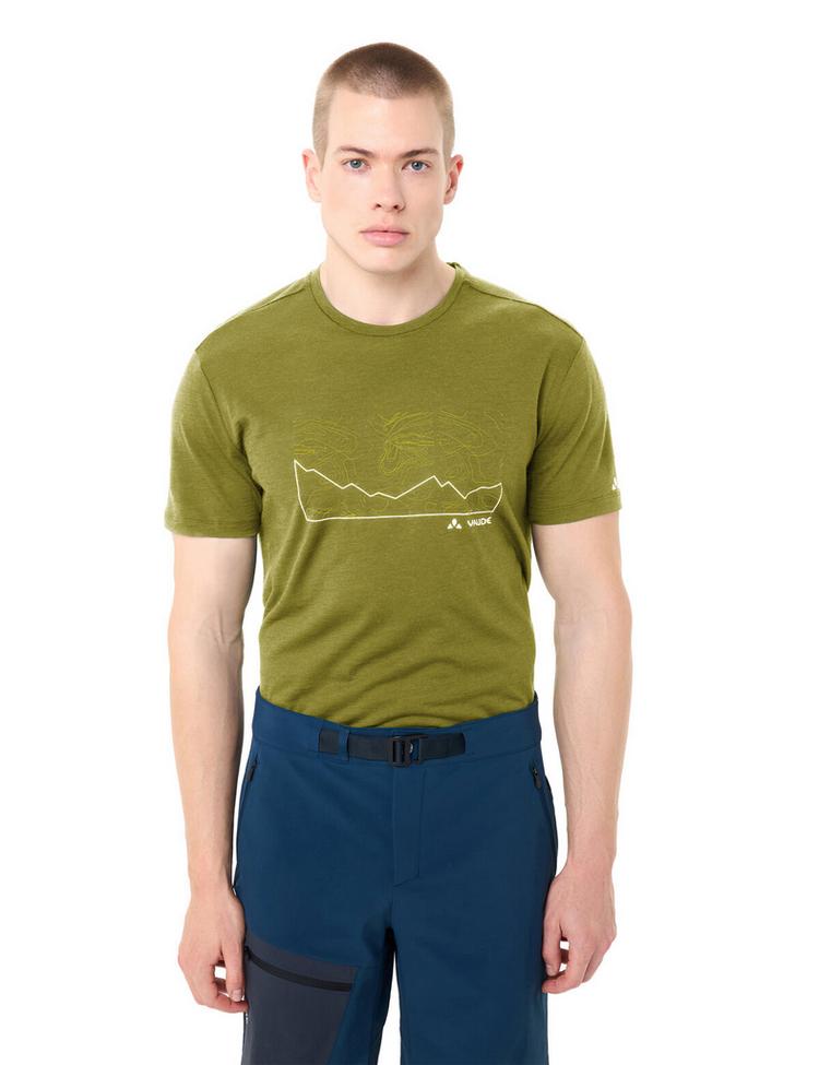VAUDE VAUDE Men's Tekoa Wool T-Shirt T-Shirt Herren - dark leaf - 2 | SportScheck