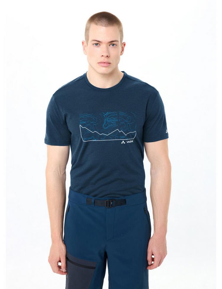 VAUDE VAUDE Men's Tekoa Wool T-Shirt T-Shirt Herren - dark sea/blue - 2 | SportScheck