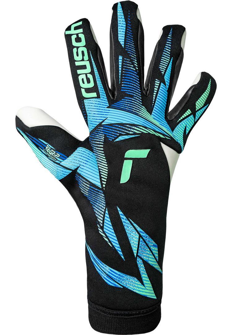 Reusch Reusch Attrakt RE:GRIP Strapless Torwarthandschuhe - 7272 black/ocean light - 0 | SportScheck