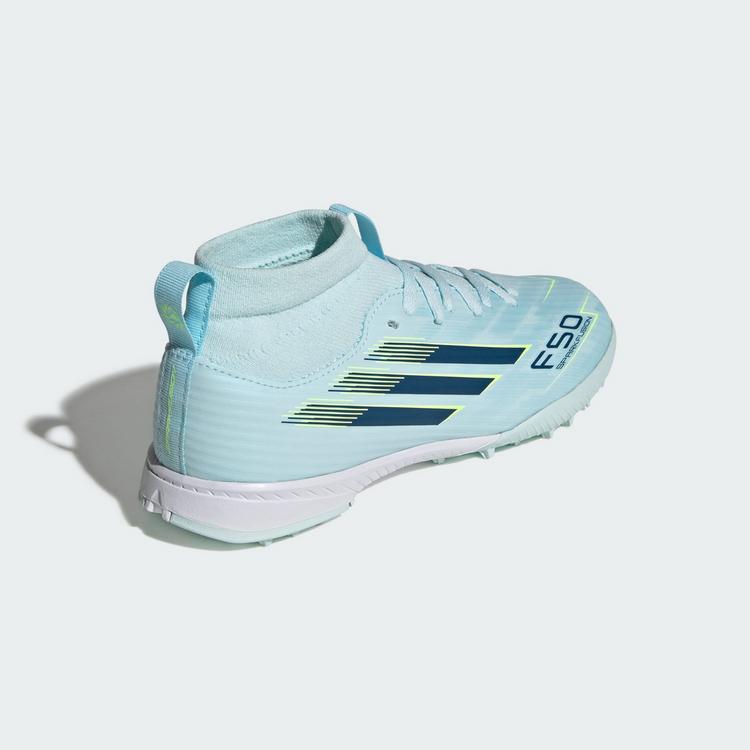 adidas adidas F50 SPARKFUSION LEAGUE Mid Cut Turf Fu&szlig;ballschuhe Kinder - Almost Blue / Dusky Petrol / Hi-Res Yellow - 3 | SportScheck