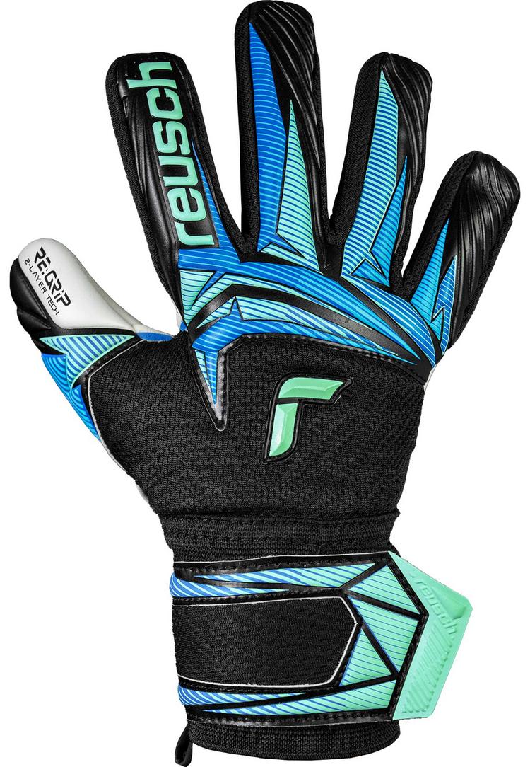 Reusch Reusch Attrakt RE:GRIP NC Junior Torwarthandschuhe - 7272 black/ocean light - 0 | SportScheck