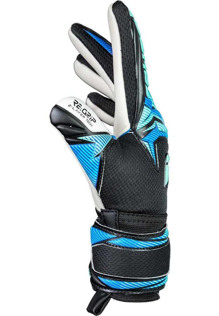 Reusch Reusch Attrakt RE:GRIP NC Junior Torwarthandschuhe - 7272 black/ocean light - 0 | SportScheck