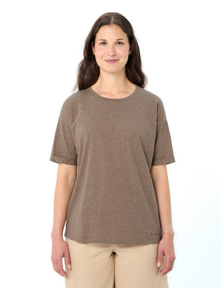 VAUDE VAUDE Women's Mineo Striped T-Shirt T-Shirt Damen - tobacco - 0 | SportScheck