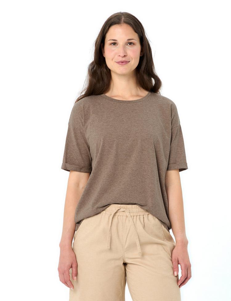 VAUDE VAUDE Women's Mineo Striped T-Shirt T-Shirt Damen - tobacco - 2 | SportScheck