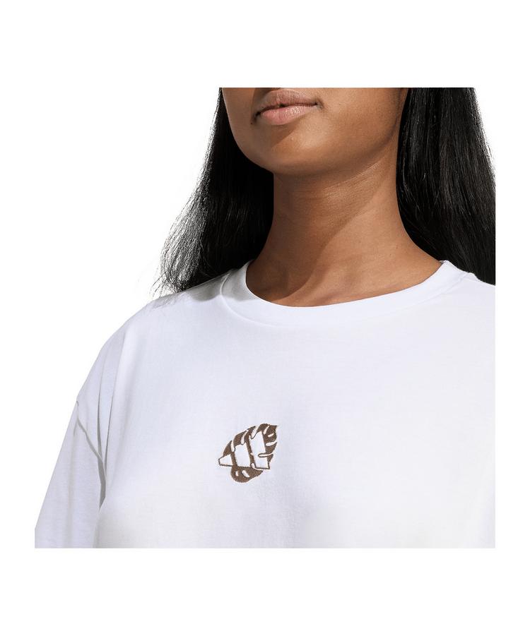 adidas adidas Animal Oversize T-Shirt Damen Wei&szlig; T-Shirt Damen - weiss - 2 | SportScheck