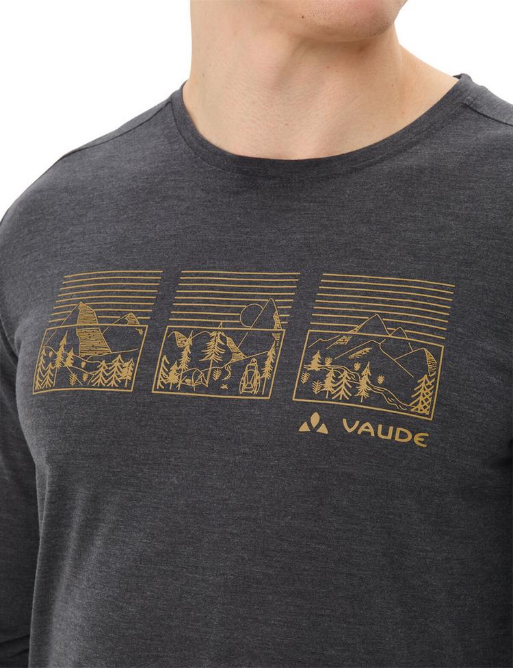 VAUDE VAUDE Men's Rosemoor LS T-Shirt III T-Shirt Herren - black/savanna - 0 | SportScheck