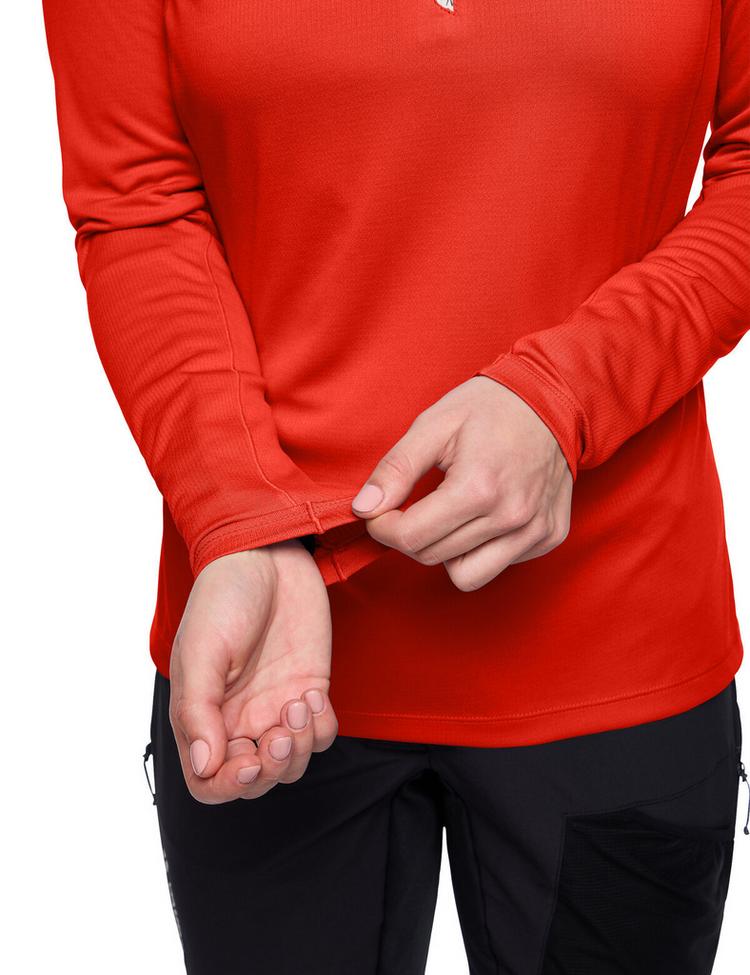 VAUDE VAUDE Women's Larice Light Shirt II Sweatshirt Damen - glowing red - 1 | SportScheck