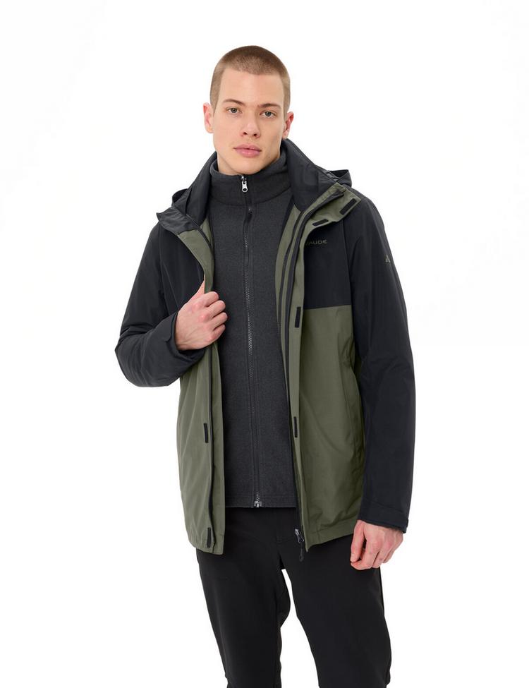 VAUDE VAUDE Men's Rosemoor 3in1 Jacket Doppeljacke Herren - black/khaki - 0 | SportScheck
