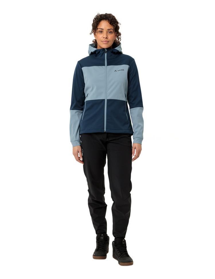 VAUDE VAUDE Women's Qimsa Hooded Softshell Jacket Outdoorjacke Damen - dark sea - 2 | SportScheck
