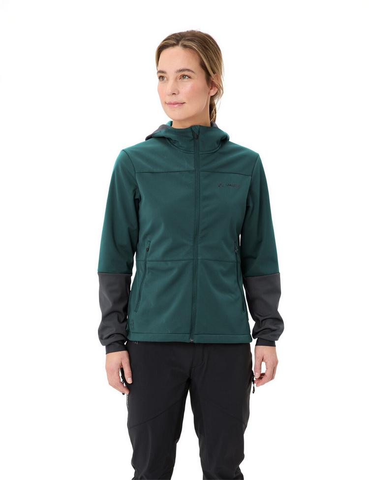 VAUDE VAUDE Women's Qimsa Hooded Softshell Jacket Outdoorjacke Damen - deep pond - 0 | SportScheck