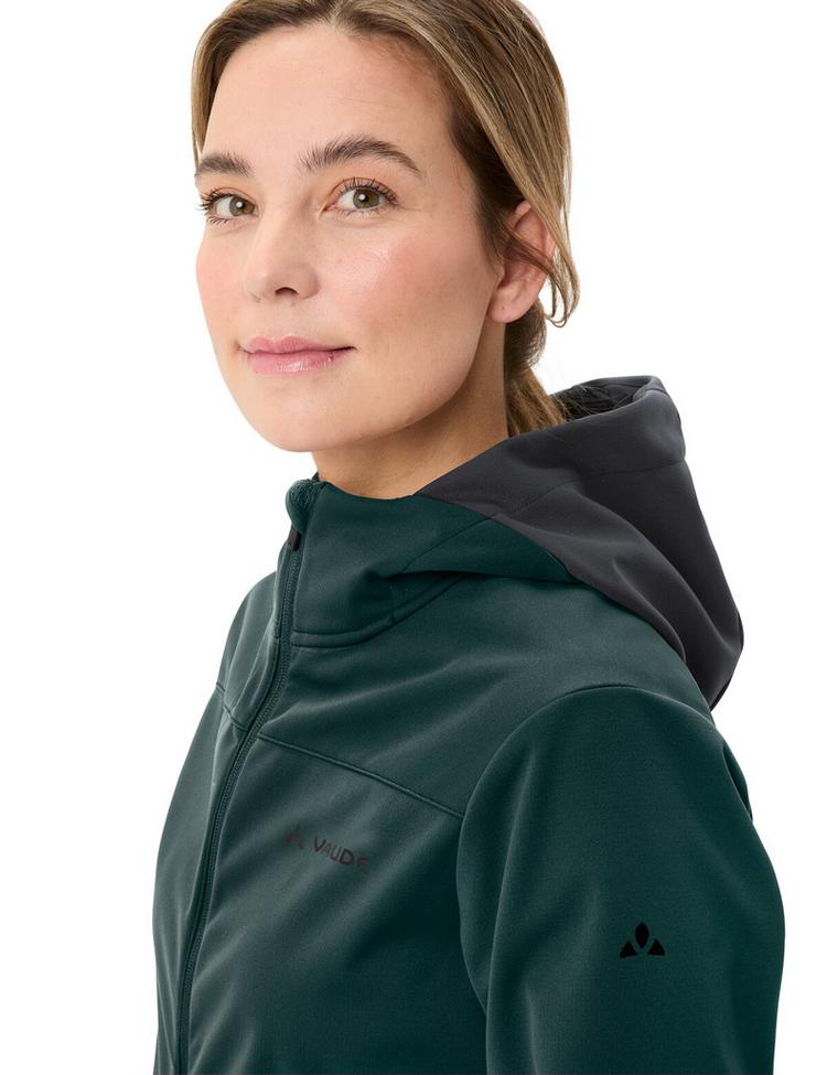 VAUDE VAUDE Women's Qimsa Hooded Softshell Jacket Outdoorjacke Damen - deep pond - 1 | SportScheck