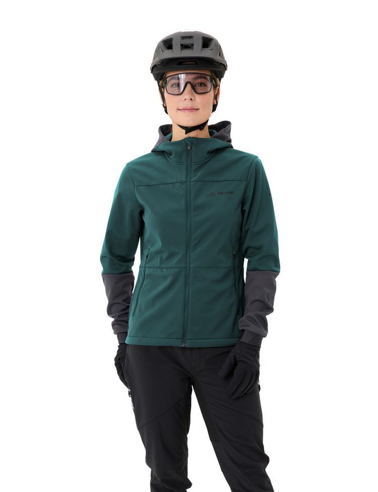 VAUDE VAUDE Women's Qimsa Hooded Softshell Jacket Outdoorjacke Damen - deep pond - 2 | SportScheck