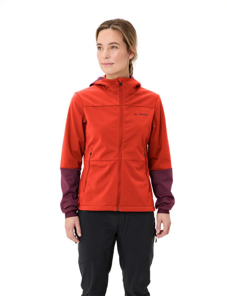 VAUDE VAUDE Women's Qimsa Hooded Softshell Jacket Outdoorjacke Damen - glowing red - 0 | SportScheck