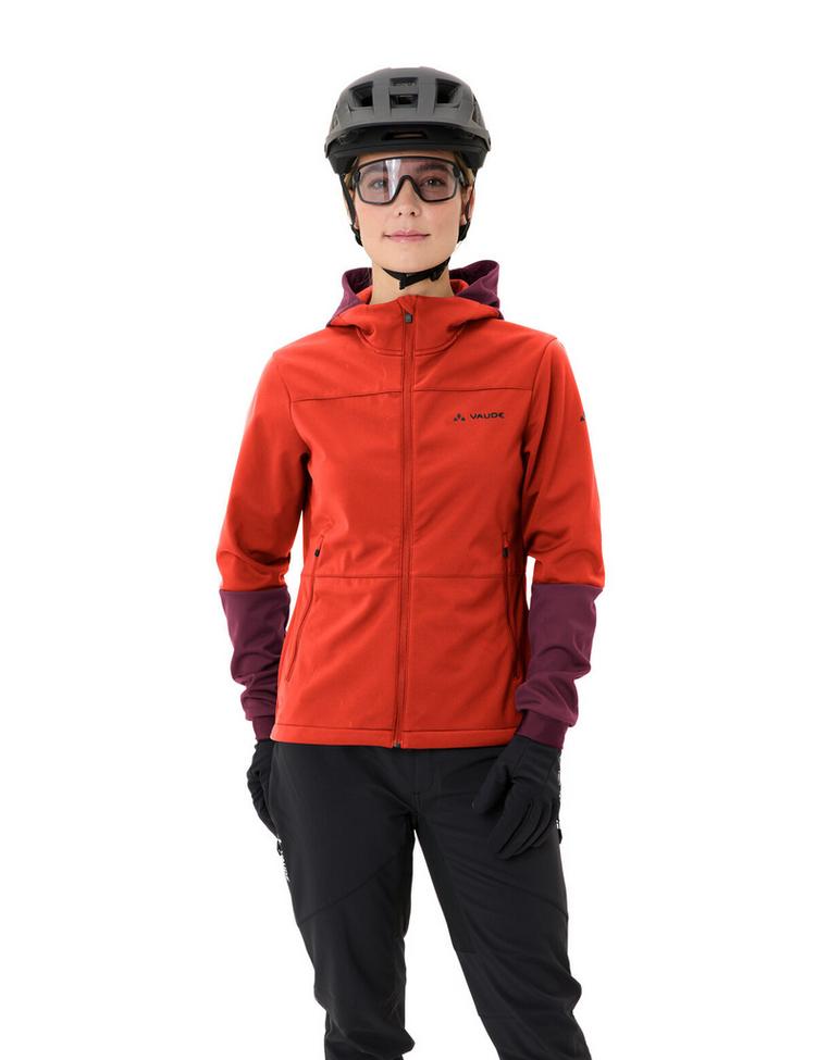 VAUDE VAUDE Women's Qimsa Hooded Softshell Jacket Outdoorjacke Damen - glowing red - 2 | SportScheck