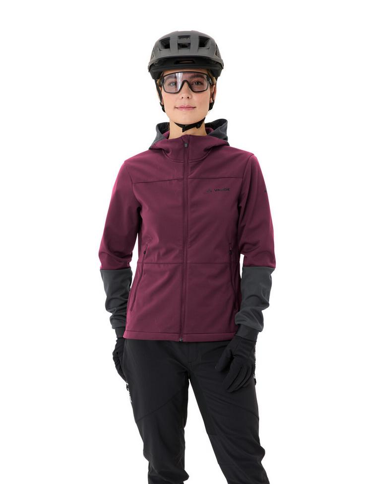 VAUDE VAUDE Women's Qimsa Hooded Softshell Jacket Outdoorjacke Damen - cassis uni - 2 | SportScheck