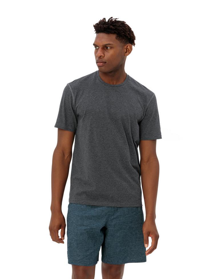 VAUDE VAUDE Men's Mineo Striped T-Shirt II T-Shirt Herren - phantom black - 0 | SportScheck