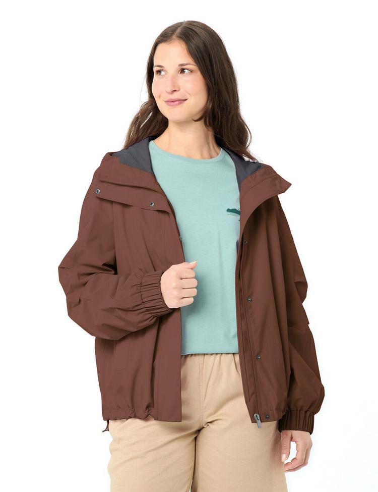 VAUDE VAUDE Women's Mineo Rain Jacket Poncho Damen - tobacco - 6 | SportScheck