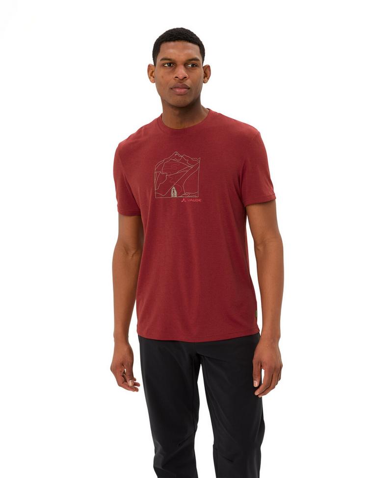 VAUDE VAUDE SE Men's Ossola Print T-Shirt T-Shirt Herren - carmine - 0 | SportScheck