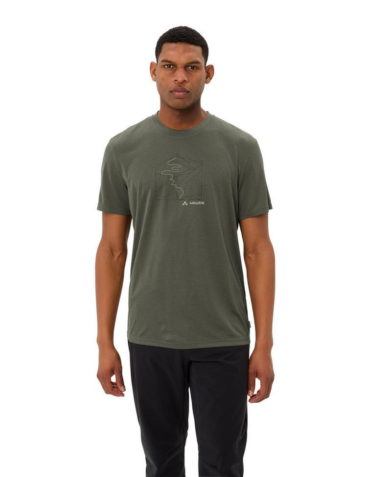 VAUDE VAUDE SE Men's Ossola Print T-Shirt T-Shirt Herren - khaki - 0 | SportScheck