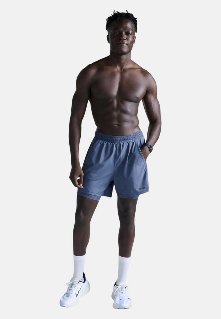 2XU 2XU Aero Mesh 2-in-1 Short Tights Herren - indigo-black reflective - 0 | SportScheck