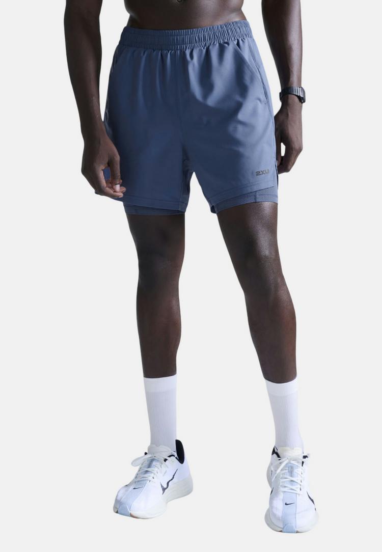 2XU 2XU Aero Mesh 2-in-1 Short Tights Herren - indigo-black reflective - 3 | SportScheck