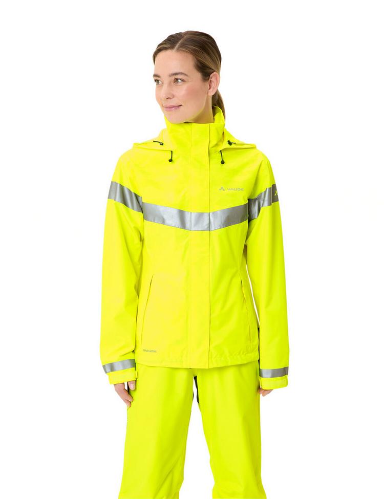 VAUDE VAUDE Women's Luminum Rain Jacket Fahrradjacke Damen - neon yellow - 0 | SportScheck