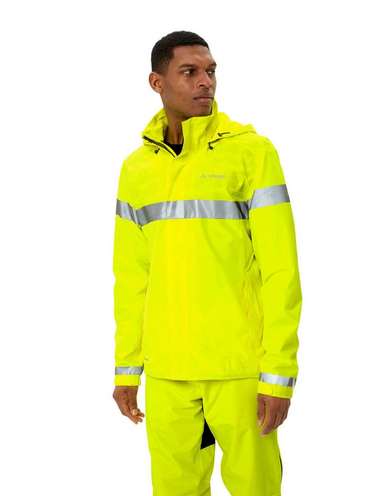 VAUDE VAUDE Men's Luminum Rain Jacket Fahrradjacke Herren - neon yellow - 2 | SportScheck