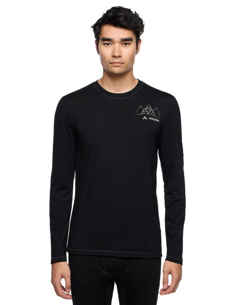 VAUDE VAUDE Men's Monviso Wool LS T-Shirt II T-Shirt Herren - black - 0 | SportScheck