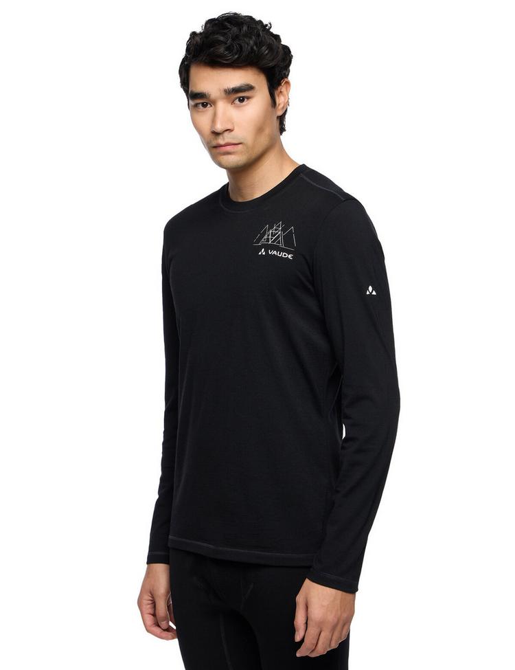 VAUDE VAUDE Men's Monviso Wool LS T-Shirt II T-Shirt Herren - black - 2 | SportScheck