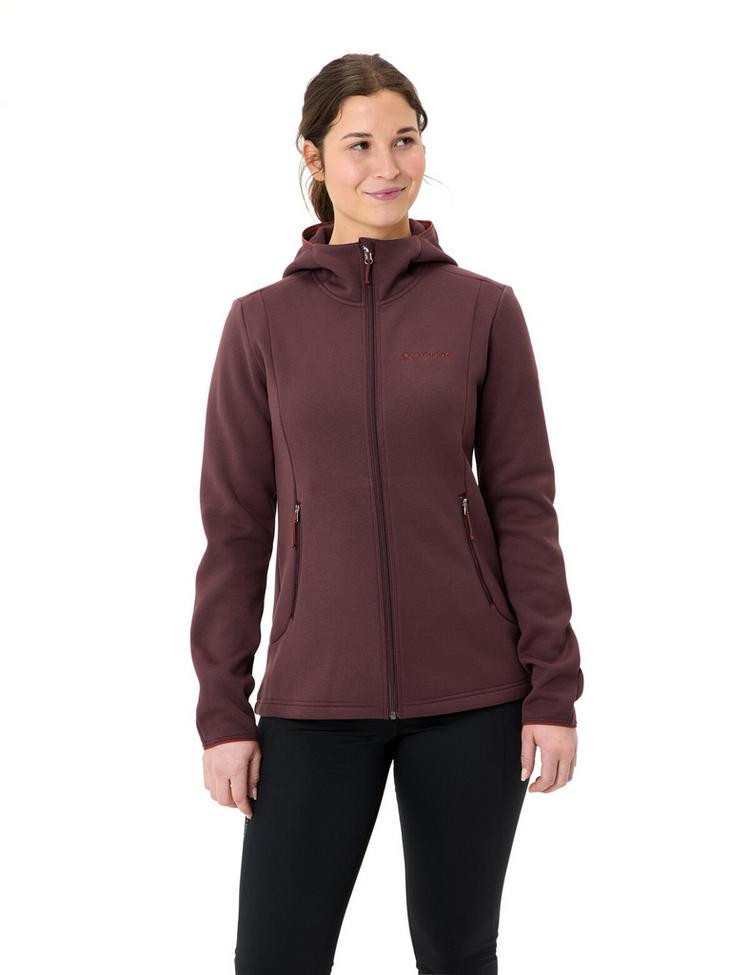 VAUDE VAUDE Women's Idris Fleece Hoody Outdoorjacke Damen - dark oak - 0 | SportScheck