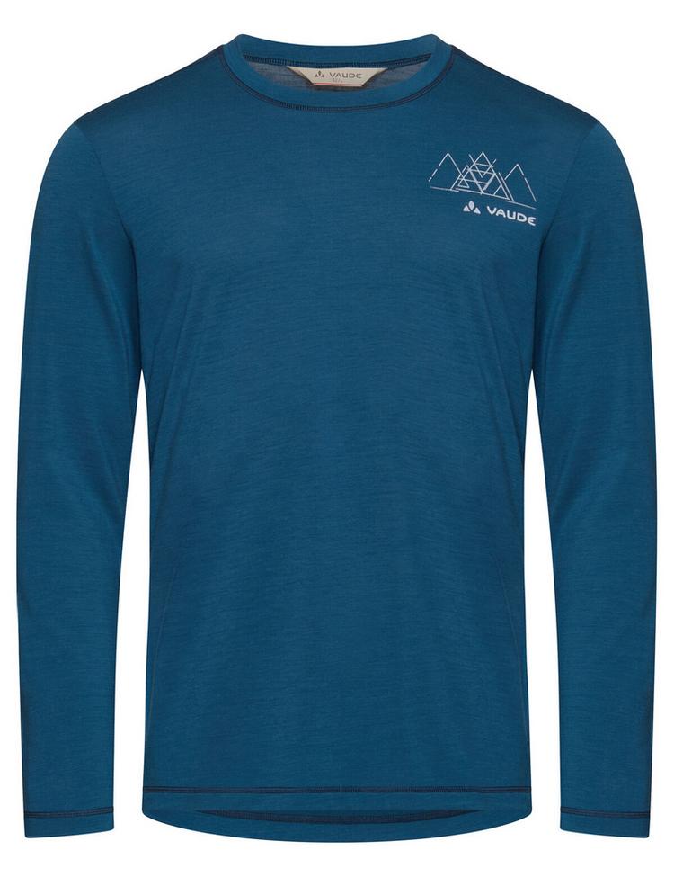 VAUDE VAUDE Men's Monviso Wool LS T-Shirt II T-Shirt Herren - baltic sea - 0 | SportScheck