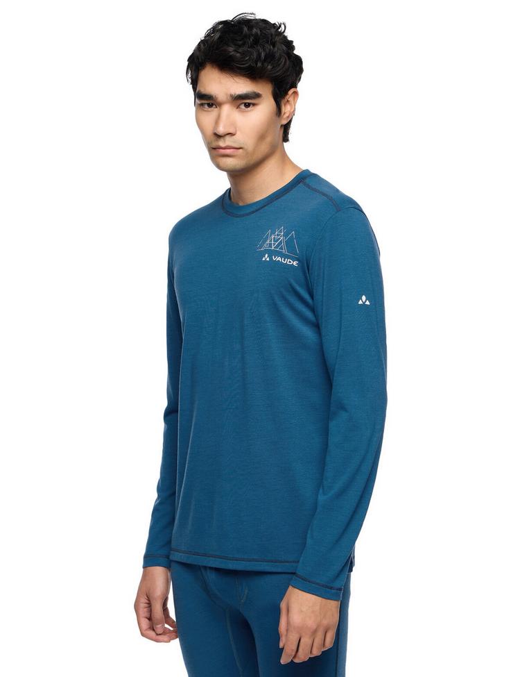 VAUDE VAUDE Men's Monviso Wool LS T-Shirt II T-Shirt Herren - baltic sea - 2 | SportScheck