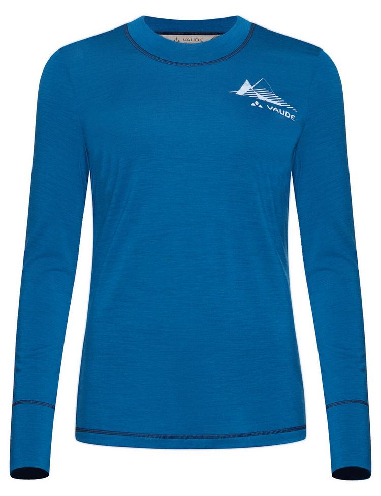 VAUDE VAUDE Women's Monviso Wool LS T-Shirt II T-Shirt Damen - shore blue - 0 | SportScheck
