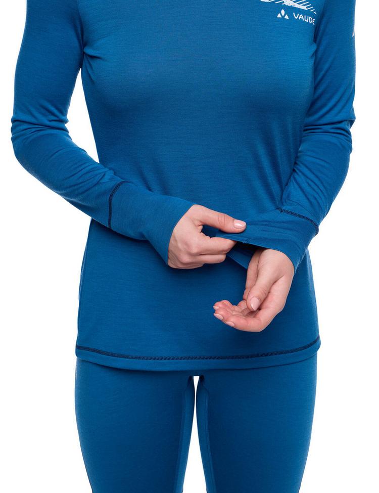 VAUDE VAUDE Women's Monviso Wool LS T-Shirt II T-Shirt Damen - shore blue - 1 | SportScheck
