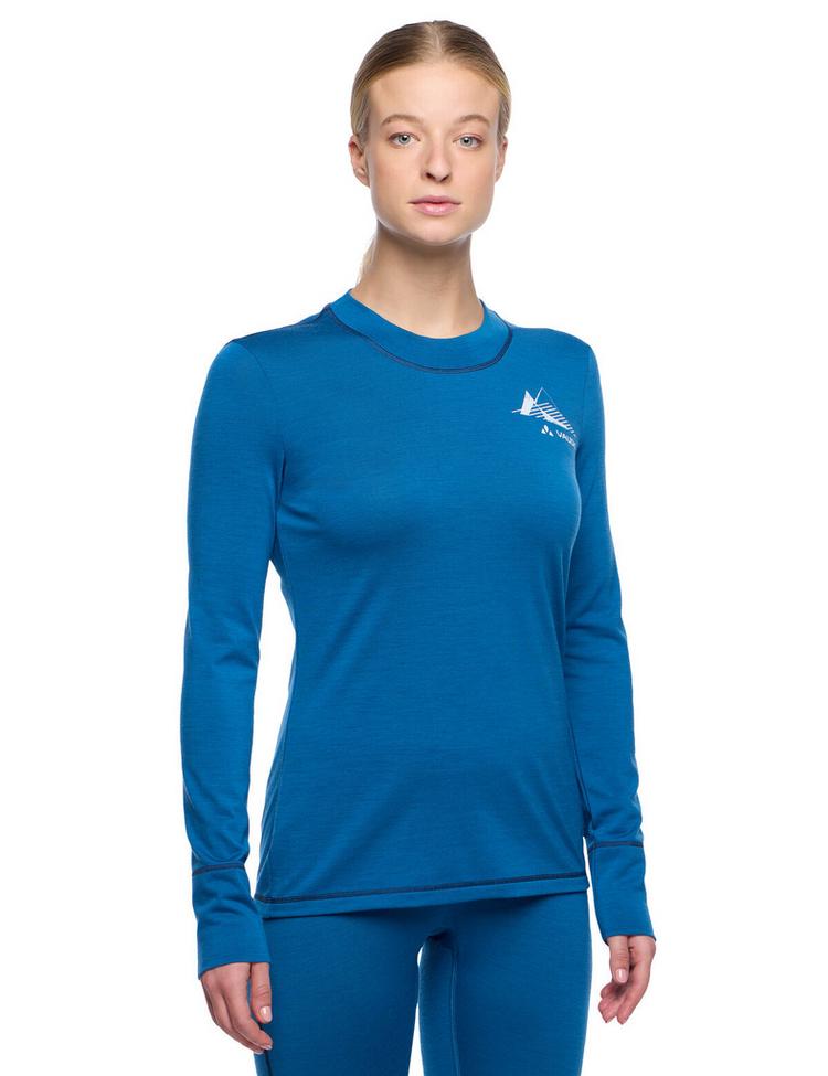 VAUDE VAUDE Women's Monviso Wool LS T-Shirt II T-Shirt Damen - shore blue - 2 | SportScheck