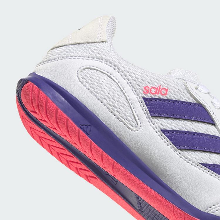 adidas adidas SUPER SALA COMPETITION III Indoor Kids Fu&szlig;ballschuhe Kinder - Cloud White / Pure Purple / Solar Turbo - 5 | SportScheck