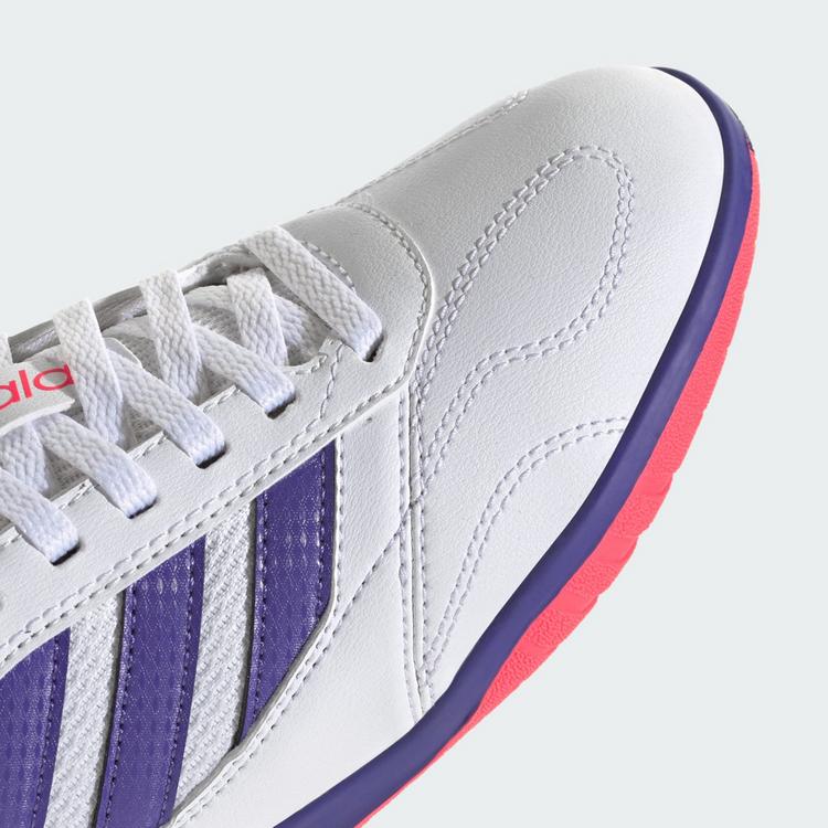 adidas adidas SUPER SALA COMPETITION III Indoor Kids Fu&szlig;ballschuhe Kinder - Cloud White / Pure Purple / Solar Turbo - 6 | SportScheck