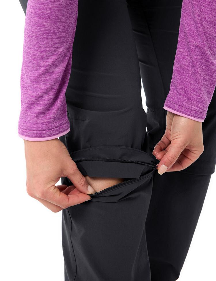 VAUDE VAUDE Women's Farley Stretch ZO Capri Pants Funktionshose Damen - black - 0 | SportScheck