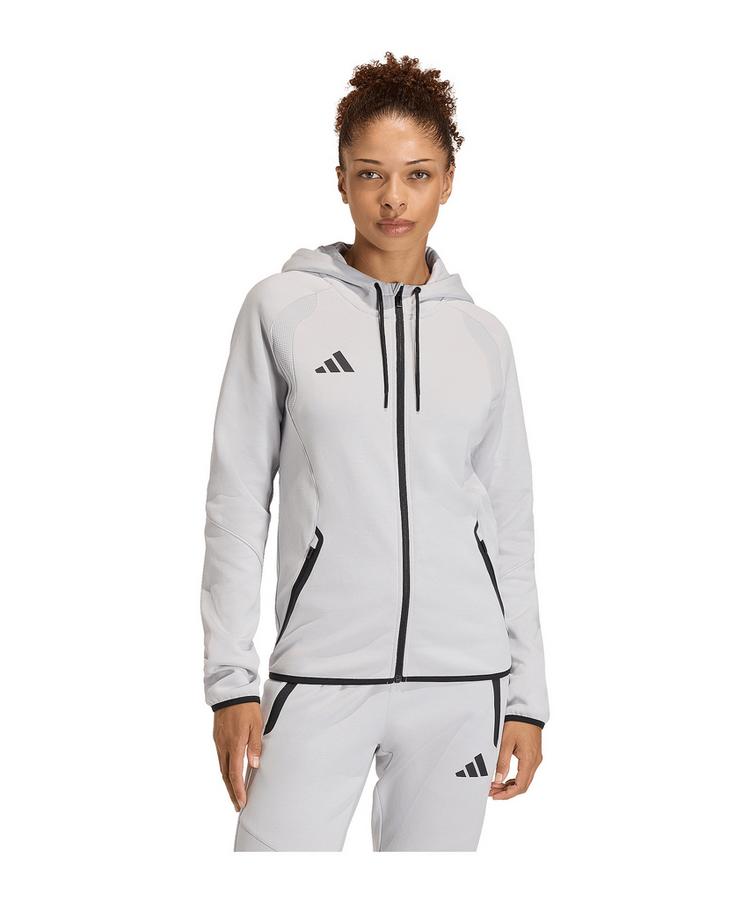 adidas adidas Tiro Travel Hoody Damen Funktionssweatshirt Damen - grau - 0 | SportScheck