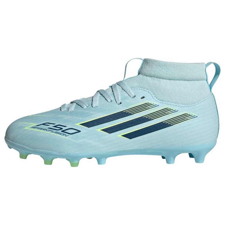 adidas adidas F50 SPARKFUSION LEAGUE Mid-Cut feste Fu&szlig;ballschuhe Kinder - Almost Blue / Dusky Petrol / Hi-Res Yellow - 0 | SportScheck