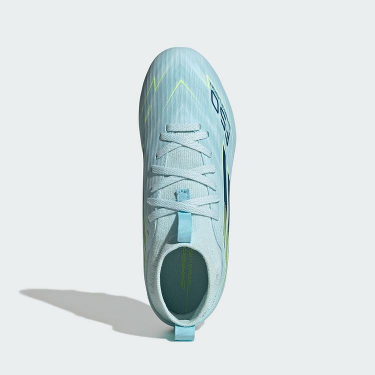 adidas adidas F50 SPARKFUSION LEAGUE Mid-Cut feste Fu&szlig;ballschuhe Kinder - Almost Blue / Dusky Petrol / Hi-Res Yellow - 0 | SportScheck