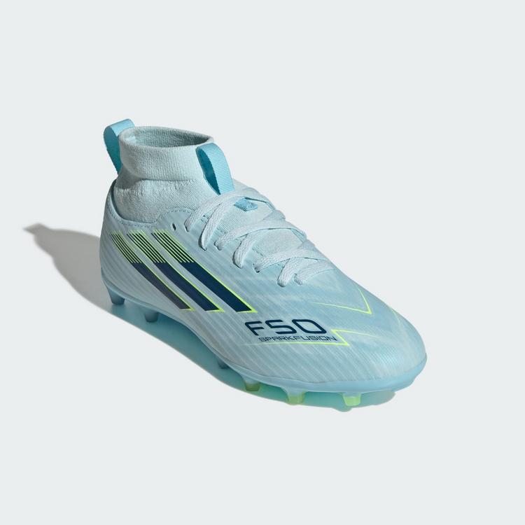 adidas adidas F50 SPARKFUSION LEAGUE Mid-Cut feste Fu&szlig;ballschuhe Kinder - Almost Blue / Dusky Petrol / Hi-Res Yellow - 2 | SportScheck