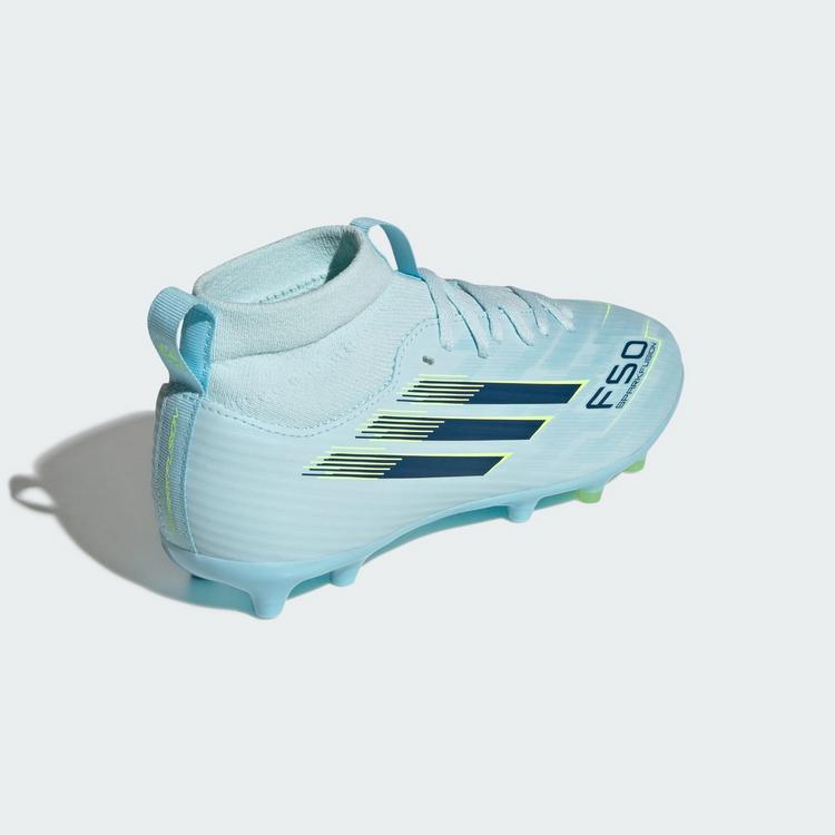 adidas adidas F50 SPARKFUSION LEAGUE Mid-Cut feste Fu&szlig;ballschuhe Kinder - Almost Blue / Dusky Petrol / Hi-Res Yellow - 3 | SportScheck